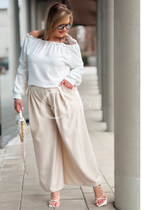 Hose in Beige – Große Größen | Cavaricci.de