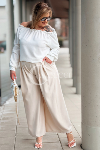 Hose in Beige – Große Größen | Cavaricci.de