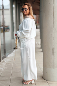 Hose in Creme – Große Größen | Cavaricci.de
