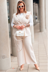 Hose in Beige – Große Größen | Cavaricci.de