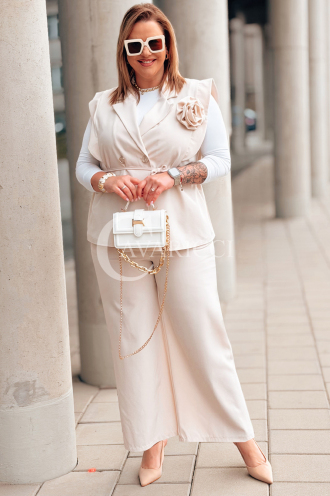 Hose in Beige – Große Größen | Cavaricci.de
