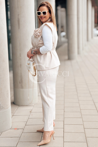 Hose in Beige – Große Größen | Cavaricci.de