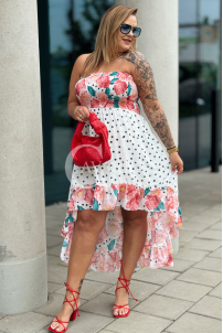VALENTINA Kleid in Weiß – Große Größen | Cavaricci.de