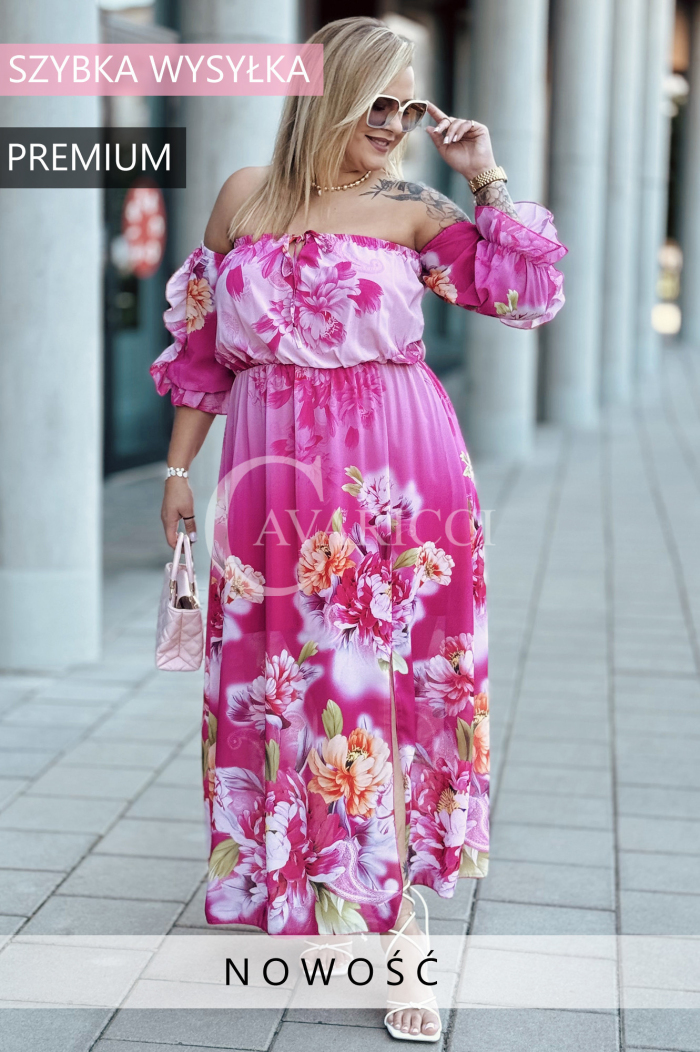 TAORMINA Kleid in Fuchsia – Große Größen | Cavaricci.de
