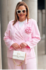 Anzug VITTORIA Premium – Gebundene Jacke mit Futter und abnehmbarer Rose in Rosa