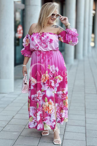 TAORMINA Kleid in Fuchsia – Große Größen | Cavaricci.de
