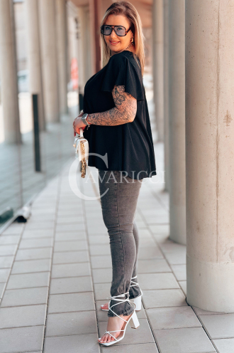 Bluse in Schwarz – Große Größen | Cavaricci.de