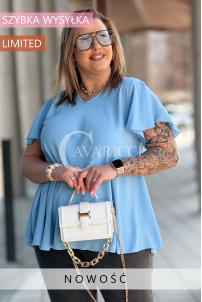 Bluse in Hellblau – Große Größen | Cavaricci.de