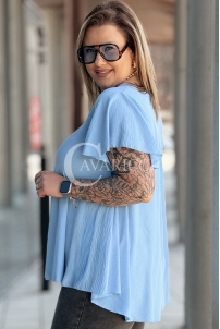 Bluse in Hellblau – Große Größen | Cavaricci.de