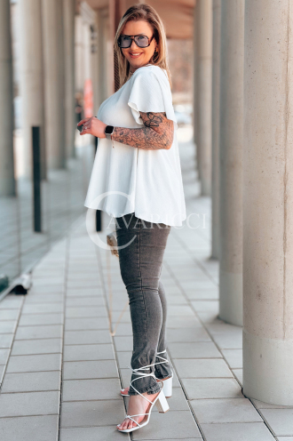 Bluse in Weiß – Große Größen | Cavaricci.de