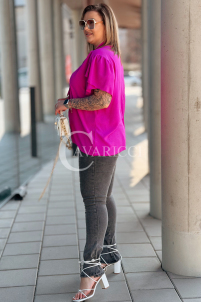 Bluse in Fuchsia – Große Größen | Cavaricci.de