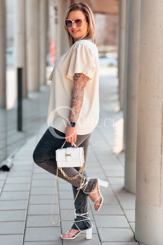 Bluse in Beige – Große Größen | Cavaricci.de