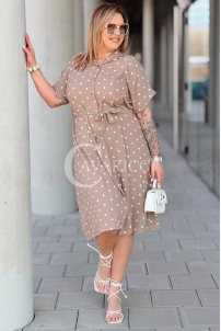 Kleid in Taupe – Große Größen | Cavaricci.de