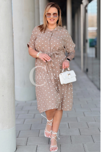Kleid in Taupe – Große Größen | Cavaricci.de