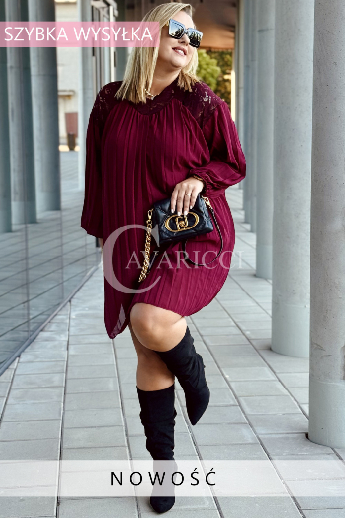 AREZZO Kleid in Bordeaux – Große Größen | Cavaricci.de