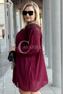 AREZZO Kleid in Bordeaux – Große Größen | Cavaricci.de