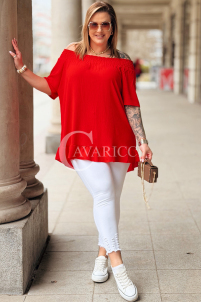 Bluse in Rot – Große Größen | Cavaricci.de