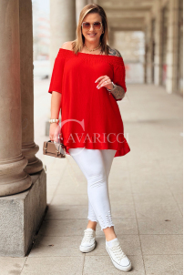 Bluse in Rot – Große Größen | Cavaricci.de
