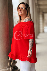 Bluse in Rot – Große Größen | Cavaricci.de