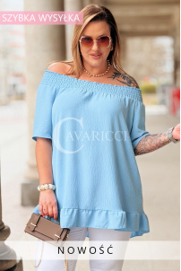 Bluse in Hellblau – Große Größen | Cavaricci.de