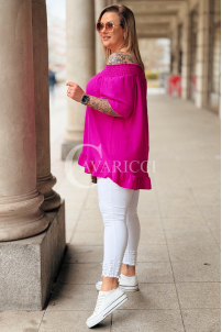 Bluse in Fuchsia – Große Größen | Cavaricci.de