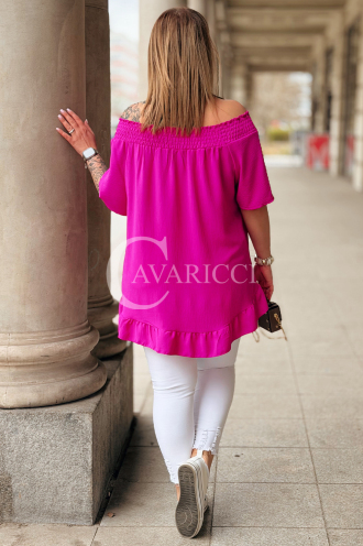 Bluse in Fuchsia – Große Größen | Cavaricci.de