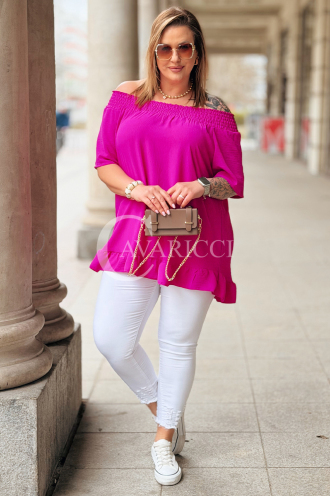 Bluse in Fuchsia – Große Größen | Cavaricci.de