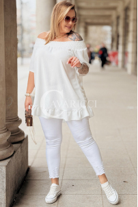 Bluse in Weiß – Große Größen | Cavaricci.de