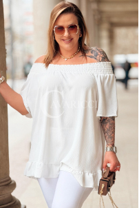 Bluse in Weiß – Große Größen | Cavaricci.de