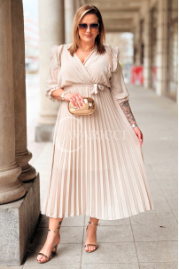 Kleid in Beige – Große Größen | Cavaricci.de