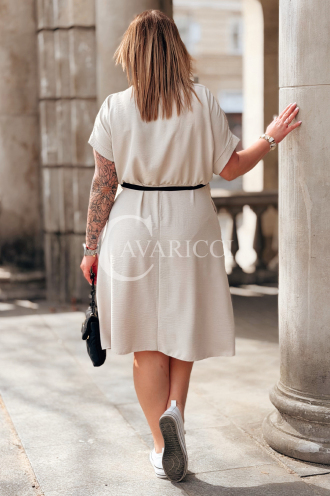 Kleid in Beige – Große Größen | Cavaricci.de