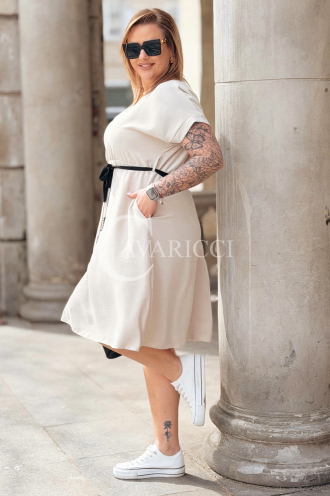 Kleid in Beige – Große Größen | Cavaricci.de