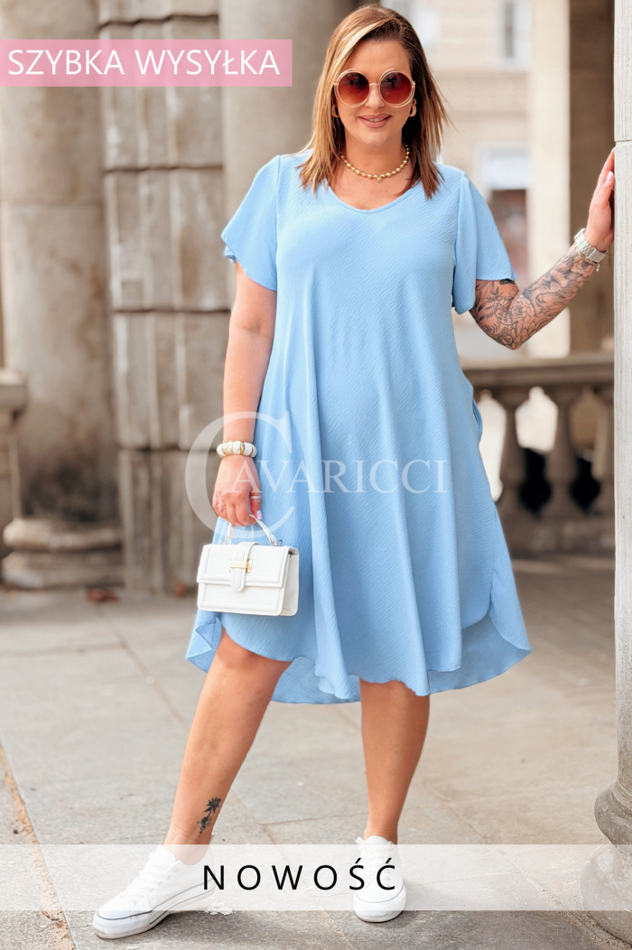 Kleid in Hellblau – Große Größen | Cavaricci.de