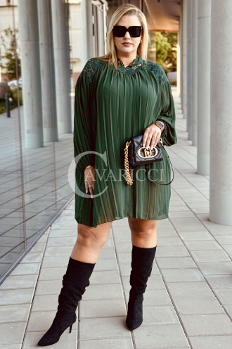 AREZZO Kleid in Flaschengrün – Große Größen | Cavaricci.de