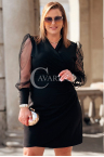 Neuheit Premium! Kleid BALBINA – Luxuriöser Schnitt für Kommunion und Hochzeit Farbe Schwarz