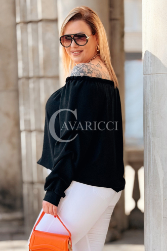 Bluse in Schwarz – Große Größen | Cavaricci.de
