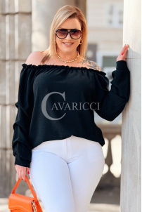 Bluse in Schwarz – Große Größen | Cavaricci.de
