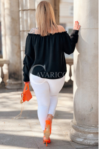 Bluse in Schwarz – Große Größen | Cavaricci.de