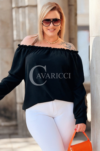Bluse in Schwarz – Große Größen | Cavaricci.de