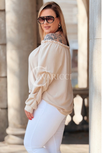 Bluse in Beige – Große Größen | Cavaricci.de