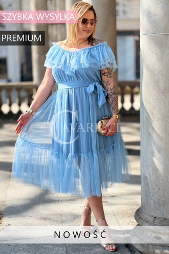 Kleid in Hellblau – Große Größen | Cavaricci.de