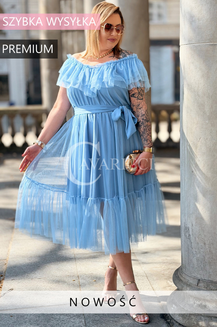 Kleid in Hellblau – Große Größen | Cavaricci.de