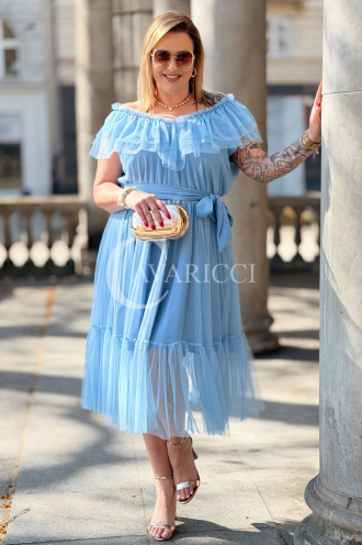 Kleid in Hellblau – Große Größen | Cavaricci.de