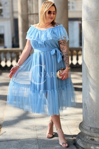 Kleid in Hellblau – Große Größen | Cavaricci.de