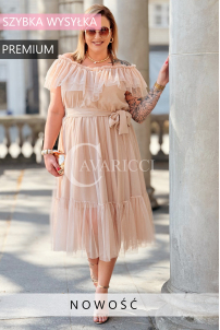 Kleid in Beige – Große Größen | Cavaricci.de