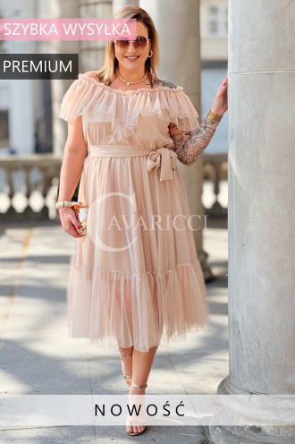 Kleid in Beige – Große Größen | Cavaricci.de