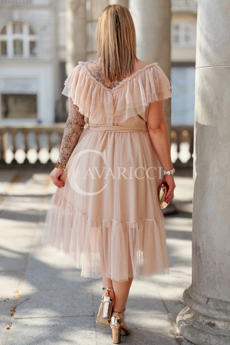 Kleid in Beige – Große Größen | Cavaricci.de
