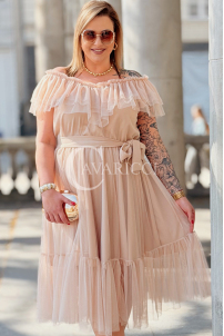 Kleid in Beige – Große Größen | Cavaricci.de