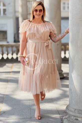 Kleid in Beige – Große Größen | Cavaricci.de