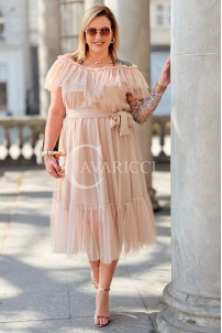 Kleid in Beige – Große Größen | Cavaricci.de